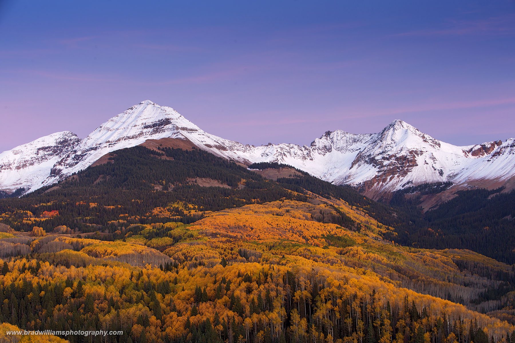 A beautiful fall afternoon comes to a close in the&nbsp;La Plata Mountains in southern Colorado. &nbsp;These beautiful peaks...