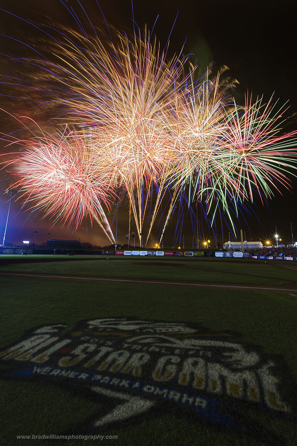 Extra fireworks were brought in for the 2015 MiLB All-Star game at Werner Park in Papillion (Omaha), Nebraska.